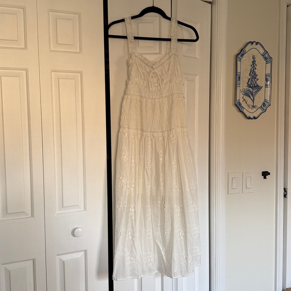 All in Favor White Lace Maxi Dress
